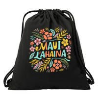 Maui Strong Lahaina Flower Floral Drawstring Bag