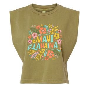 Maui Strong Lahaina Flower Floral Garment-Dyed Women's Muscle Tee