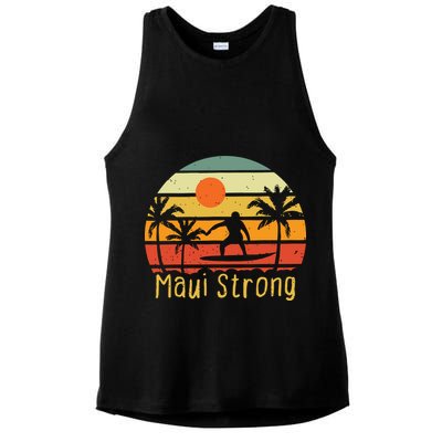 Maui Strong Lahaina Banyan Tree Hawaii Ladies PosiCharge Tri-Blend Wicking Tank