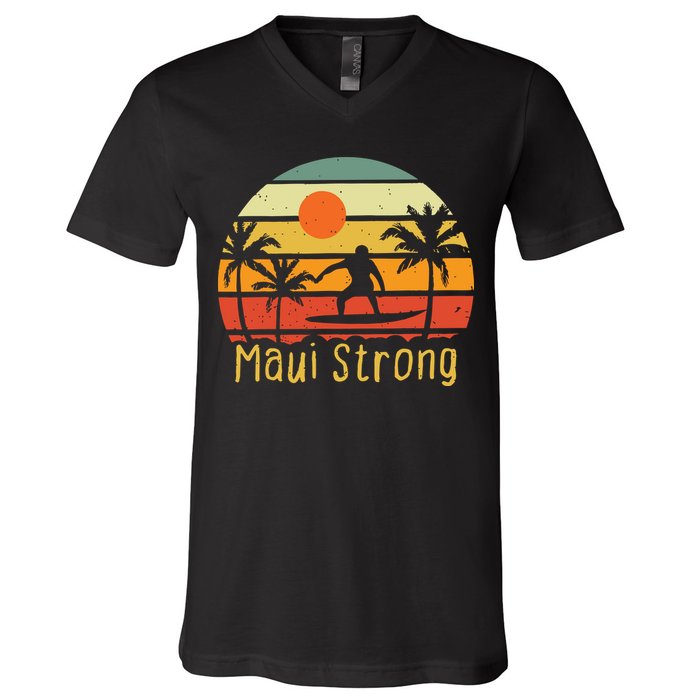 Maui Strong Lahaina Banyan Tree Hawaii V-Neck T-Shirt