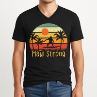 Maui Strong Lahaina Banyan Tree Hawaii V-Neck T-Shirt