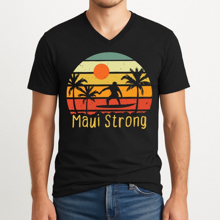 Maui Strong Lahaina Banyan Tree Hawaii V-Neck T-Shirt