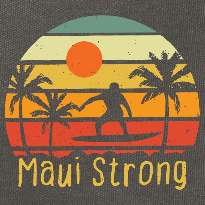 Maui Strong Lahaina Banyan Tree Hawaii Cotton Canvas Backpack