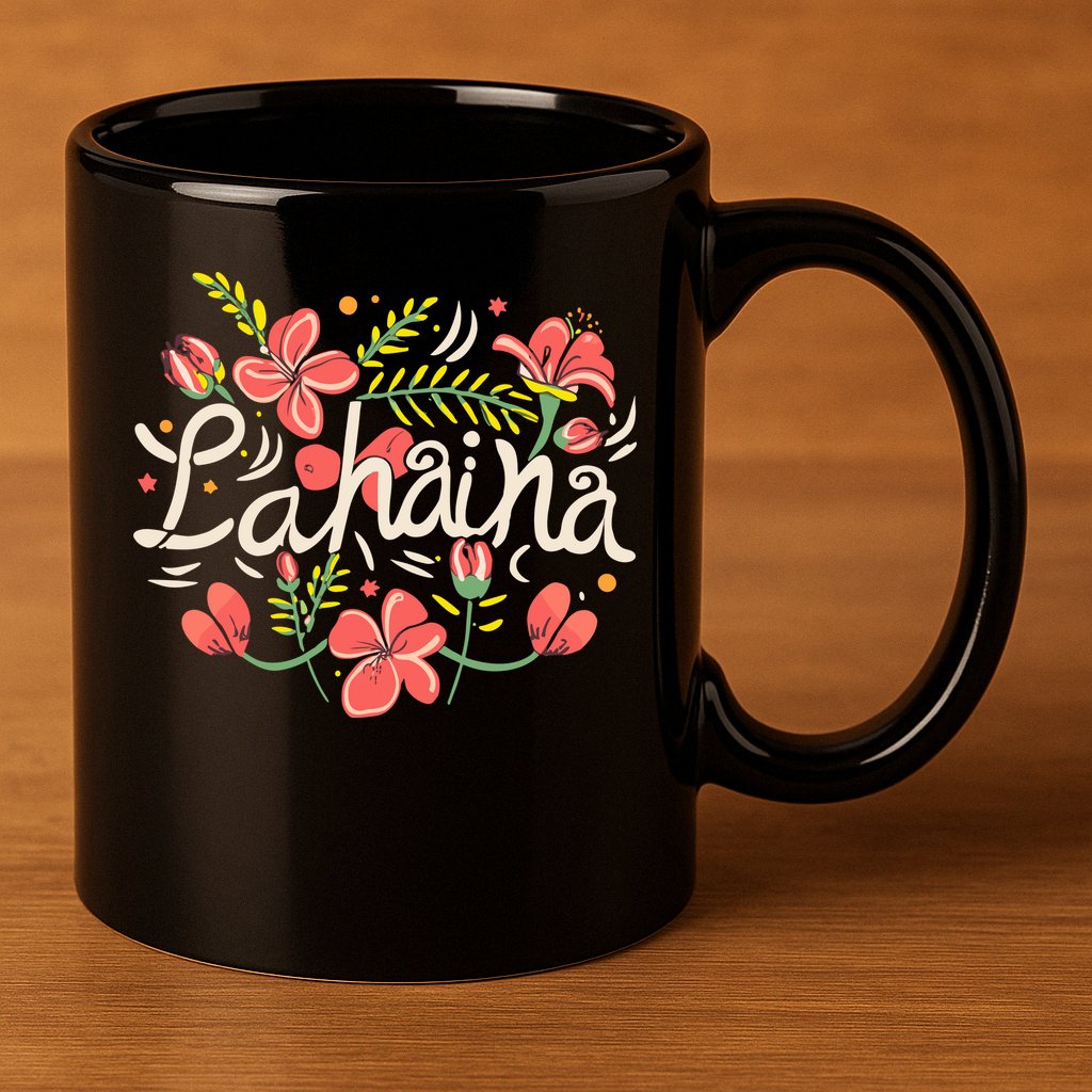 Maui Strong Lahaina Flower 11oz C Handle Ceramic Mug