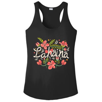 Maui Strong Lahaina Flower Ladies PosiCharge Competitor Racerback Tank