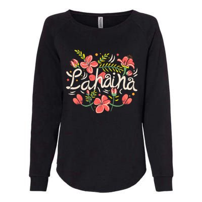 Maui Strong Lahaina Flower Womens California Wash Sweatshirt