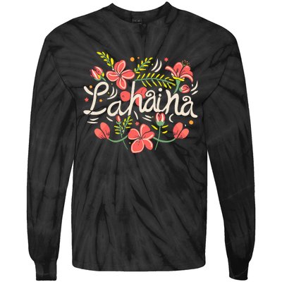 Maui Strong Lahaina Flower Tie-Dye Long Sleeve Shirt