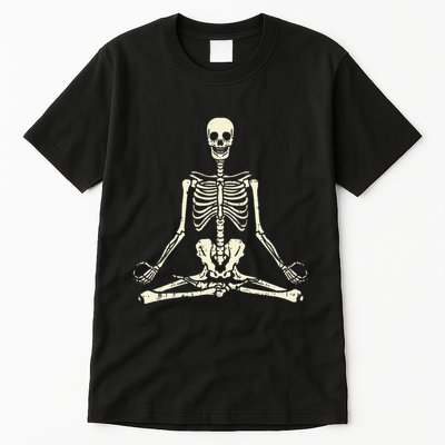 Meditating Skeleton Lotus Yoga Zen Balance Halloween Costume Tall T-Shirt