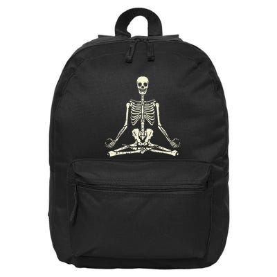 Meditating Skeleton Lotus Yoga Zen Balance Halloween Costume 16 in Basic Backpack