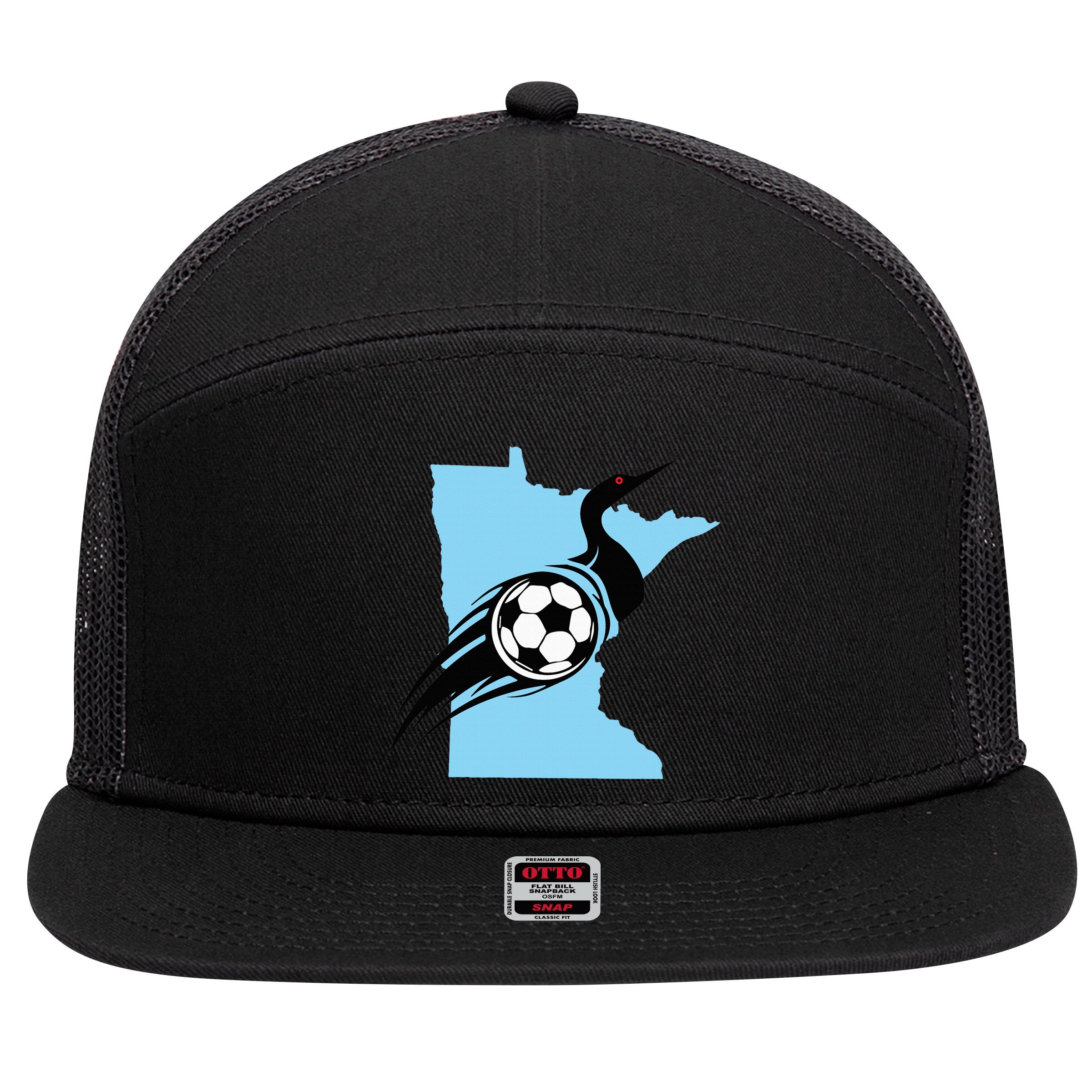 Minnesota Soccer Loon 7 Panel Mesh Trucker Snapback Hat