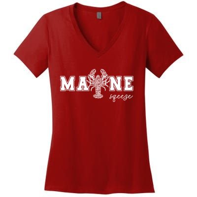 Main Squeeze Lace Lobster Women's V-Neck T-Shirt