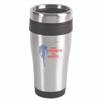 More Spaghetti Less Upsetti Italian Pasta Humor 16oz Travel Tumbler
