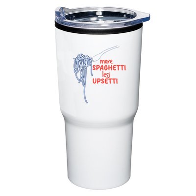More Spaghetti Less Upsetti Italian Pasta Humor Tumbler
