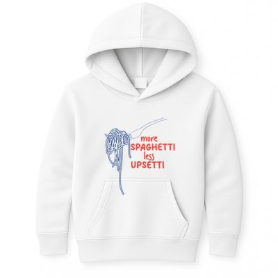 More Spaghetti Less Upsetti Italian Pasta Humor Kids Hoodie