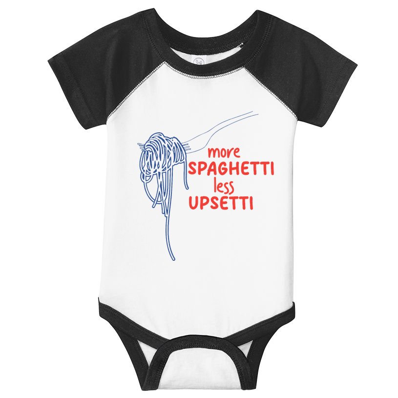 More Spaghetti Less Upsetti Italian Pasta Humor Infant Baby Jersey Bodysuit