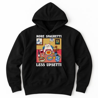 More Spaghetti Less Upsetti Funny Cute Cat Saying Quote Hoodie