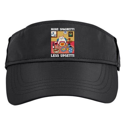 More Spaghetti Less Upsetti Funny Cute Cat Saying Quote Adult Drive Performance Visor