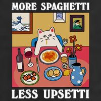 More Spaghetti Less Upsetti Funny Cute Cat Saying Quote Adult Drive Performance Visor