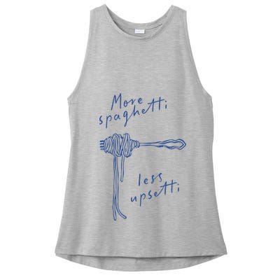 More Spaghetti Less Upsetti Ladies PosiCharge Tri-Blend Wicking Tank