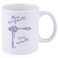 More Spaghetti Less Upsetti 11oz C Handle Ceramic Mug