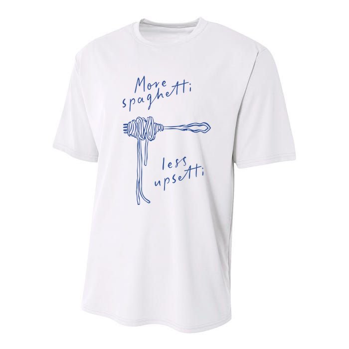 More Spaghetti Less Upsetti Youth Performance Sprint T-Shirt