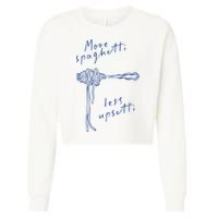 More Spaghetti Less Upsetti Cropped Pullover Crew