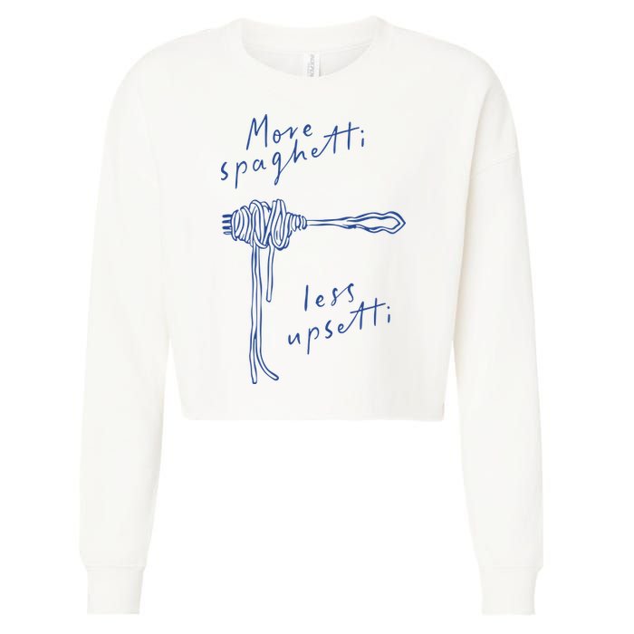 More Spaghetti Less Upsetti Cropped Pullover Crew
