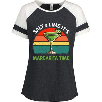 Margaritashirt Salt Lime Margarita Time Funny Cinco De Mayo Enza Ladies Jersey Colorblock Tee