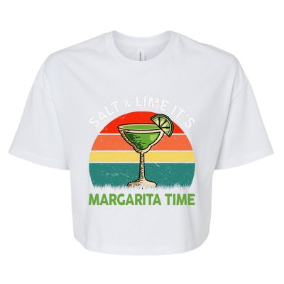 Margaritashirt Salt Lime Margarita Time Funny Cinco De Mayo Bella+Canvas Jersey Crop Tee