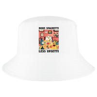 More Spaghetti Less Upsetti Cat Eating Spaghetti Cool Comfort Performance Bucket Hat