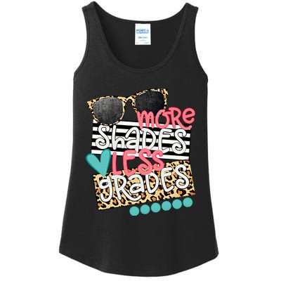 More Shades Less Grades Happy Last Day Of School Goodbye School Hello Summer Ladies Essential Tank