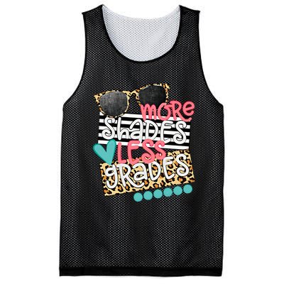 More Shades Less Grades Happy Last Day Of School Goodbye School Hello Summer Mesh Reversible Basketball Jersey Tank