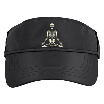 Meditating Skeleton Lotus Yoga Zen Balance Halloween Costume Adult Drive Performance Visor