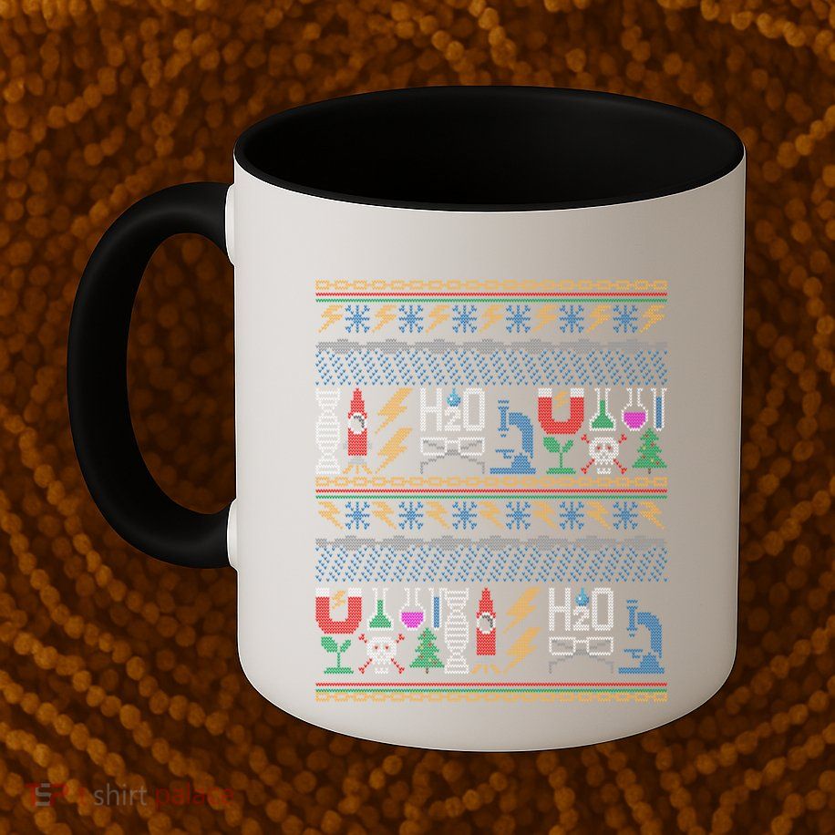 Merry Sciencemas Lab Scientist Ugly Christmas Sweater Gift Mug