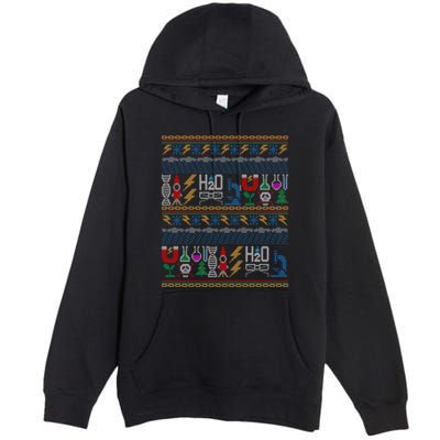 Merry Sciencemas Lab Scientist Ugly Christmas Sweater Gift Premium Pullover Hoodie