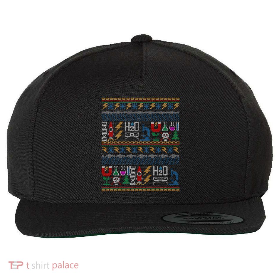 Merry Sciencemas Lab Scientist Ugly Christmas Sweater Gift Wool Snapback Cap
