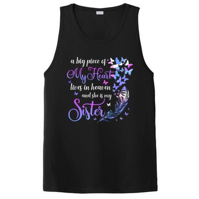 My Sister Lives In Heaven Memorial Quotes Brother Sis PosiCharge Competitor Tank