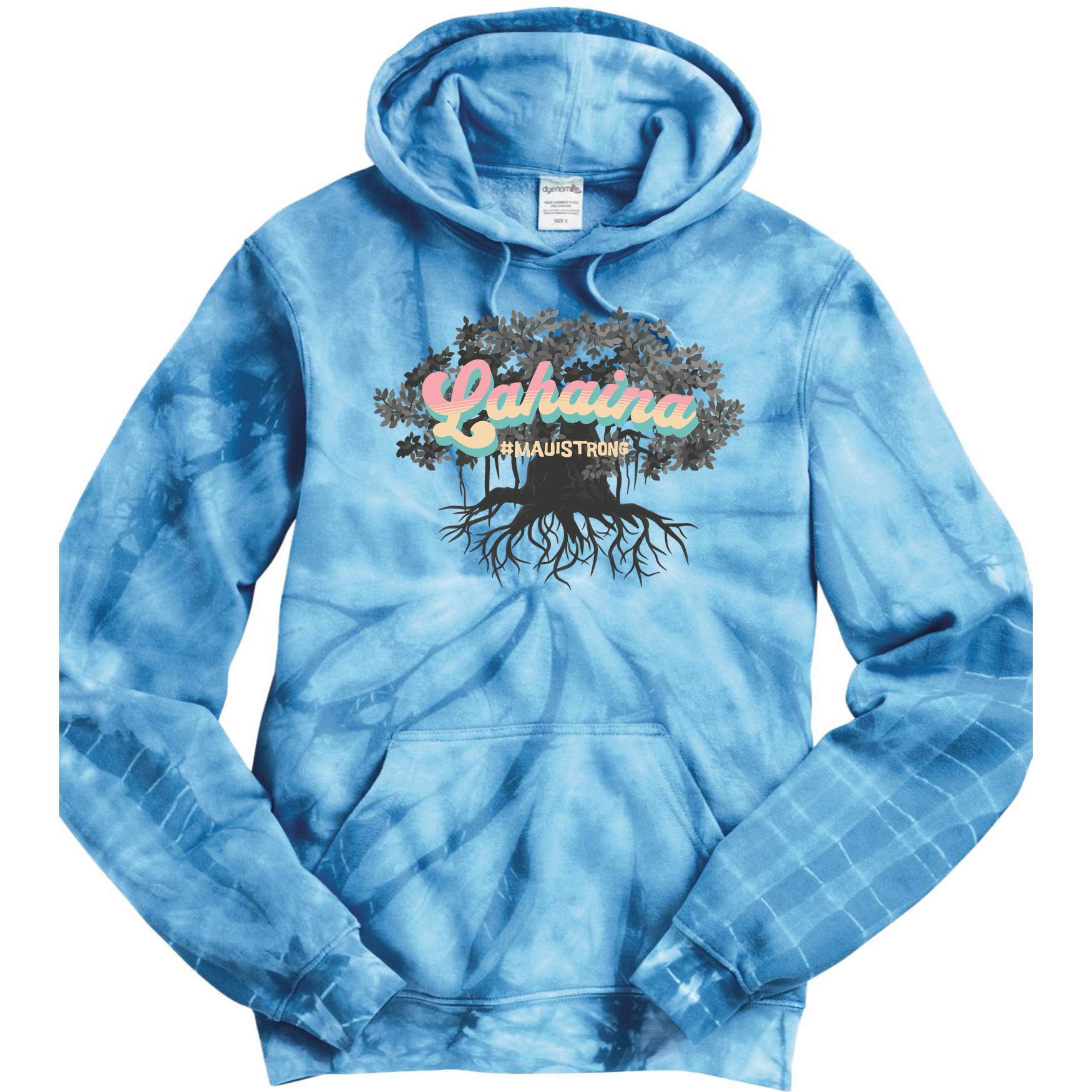 Maui Strong Lahaina Support Banyan Lahaina Hawaii Tie Dye Hoodie