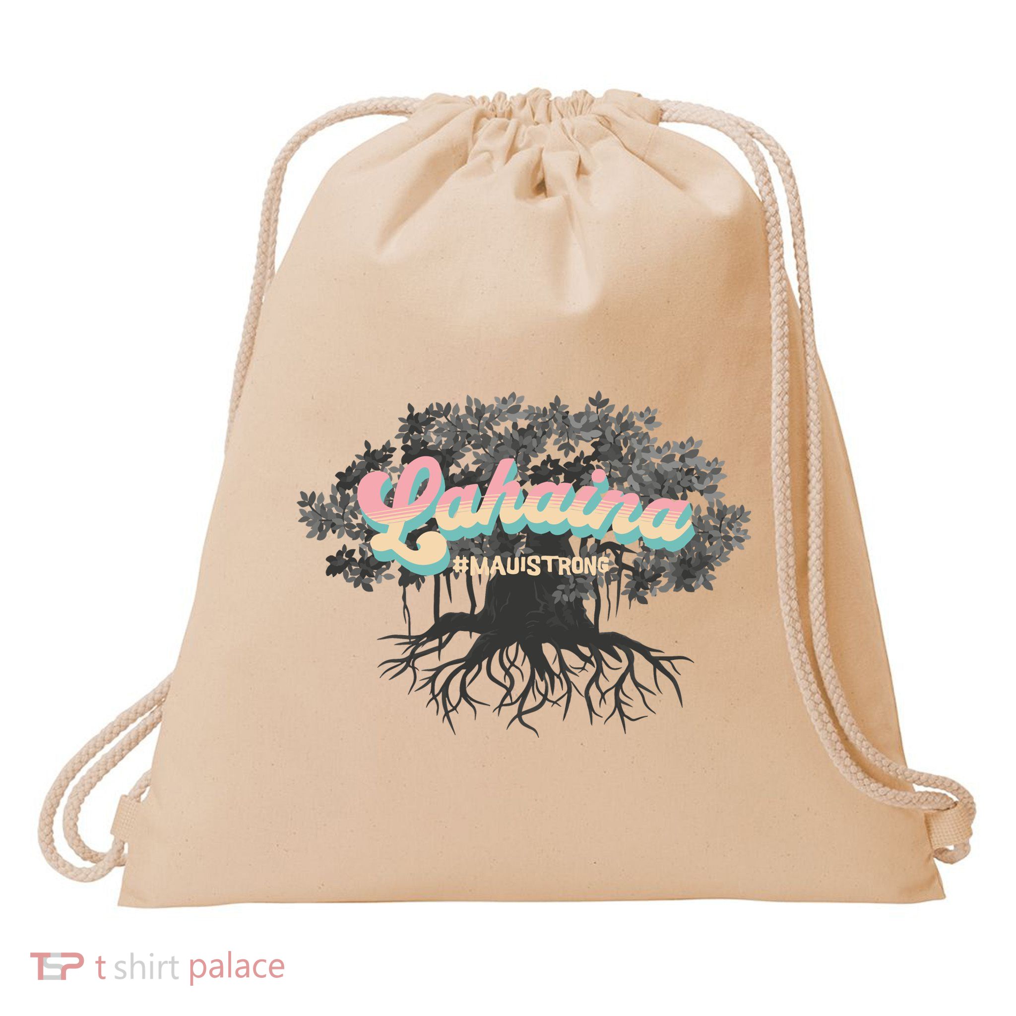 Maui Strong Lahaina Support Banyan Lahaina Hawaii Drawstring Bag