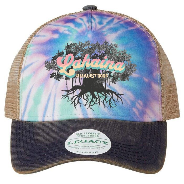 Maui Strong Lahaina Support Banyan Lahaina Hawaii Legacy Tie Dye Trucker Hat