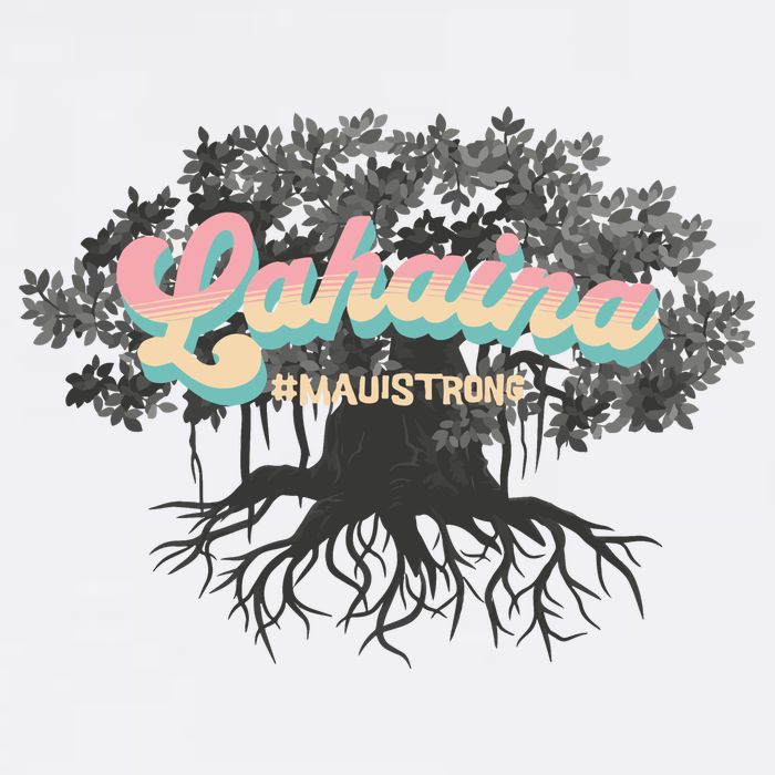 Maui Strong Lahaina Support Banyan Lahaina Hawaii V-Neck T-Shirt