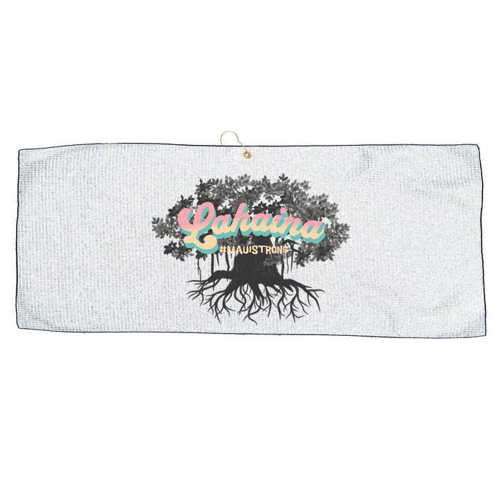 Maui Strong Lahaina Support Banyan Lahaina Hawaii Large Microfiber Waffle Golf Towel