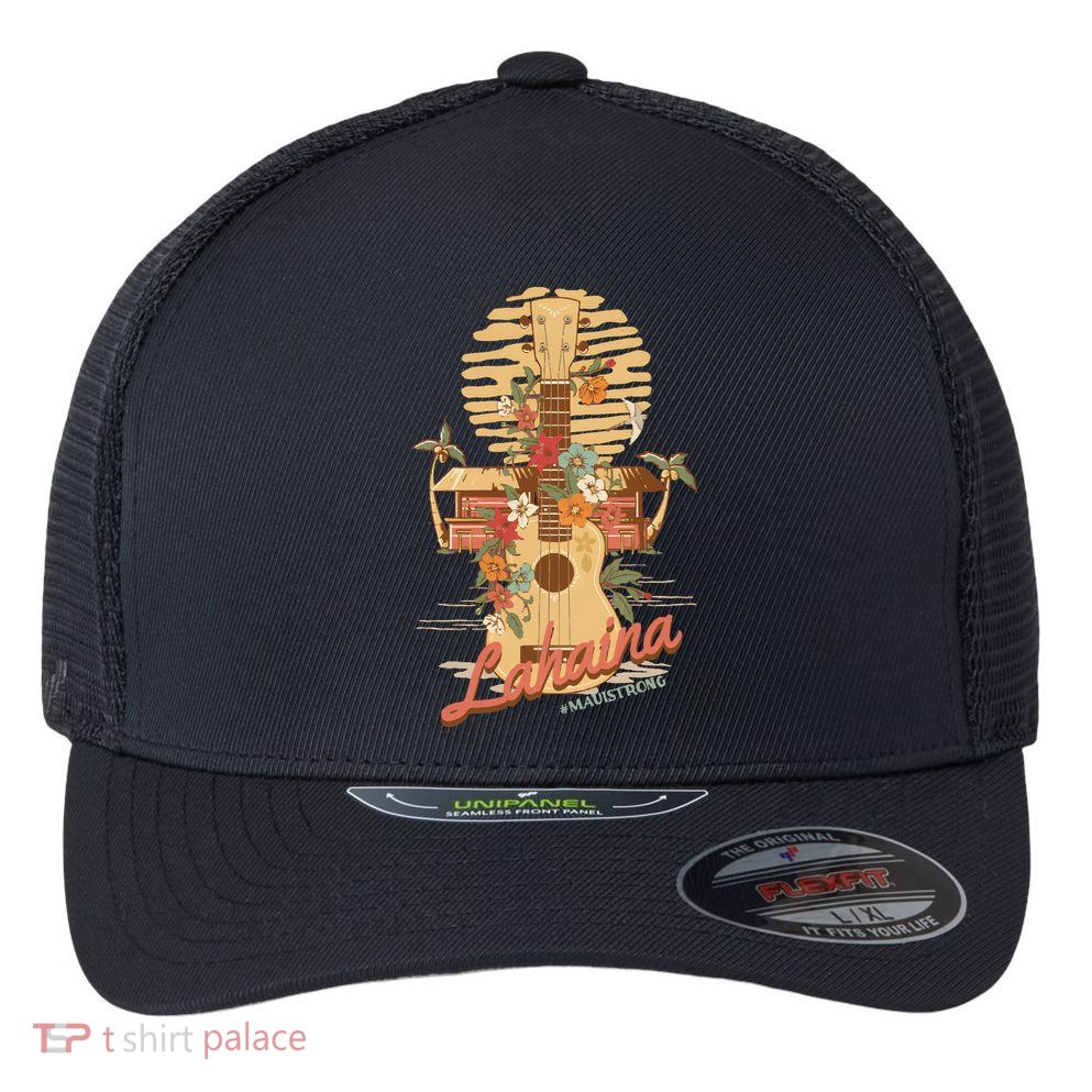Maui Strong Lahaina Support Lahaina Hawaii Flexfit Unipanel Trucker Cap