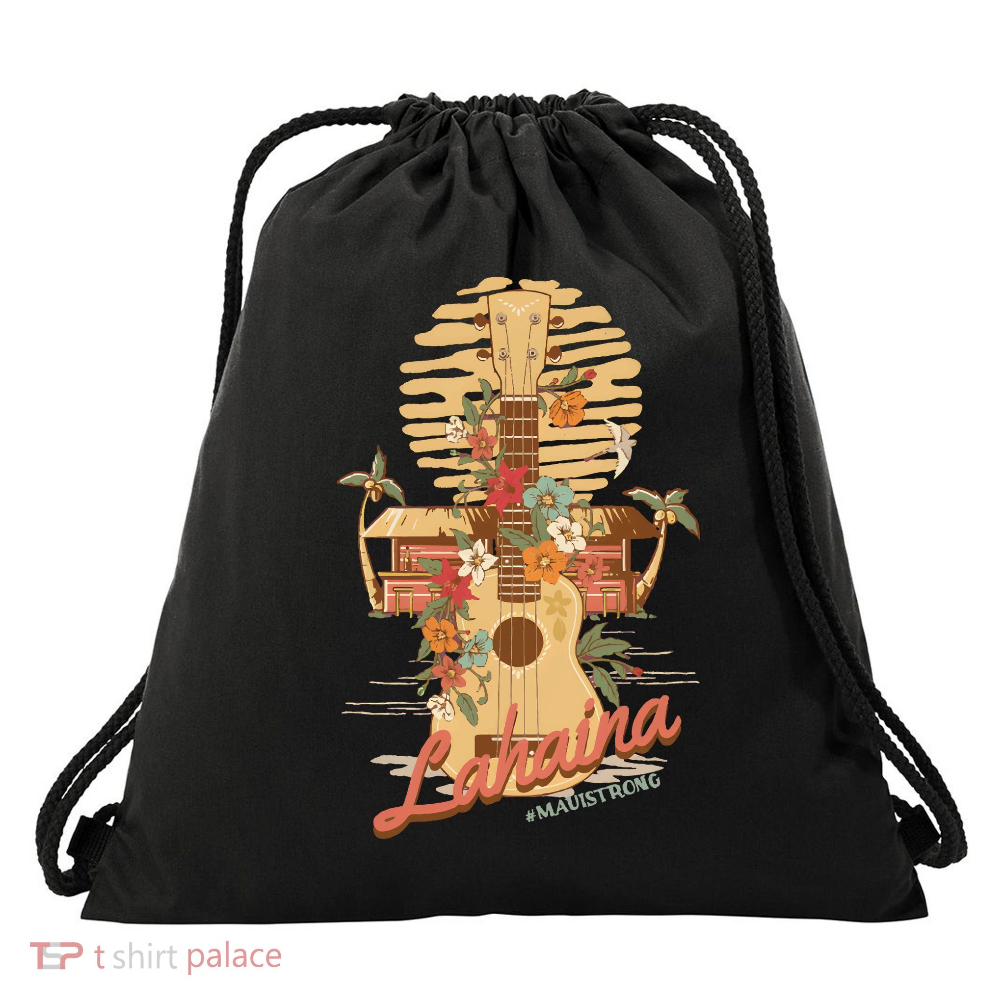 Maui Strong Lahaina Support Lahaina Hawaii Drawstring Bag