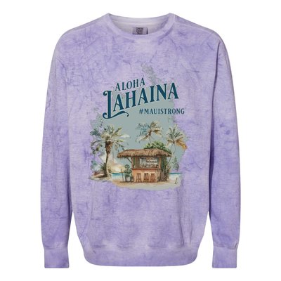 Maui Strong Lahaina Support Lahaina Hawaii Colorblast Crewneck Sweatshirt