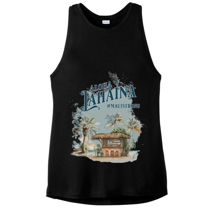 Maui Strong Lahaina Support Lahaina Hawaii Ladies PosiCharge Tri-Blend Wicking Tank