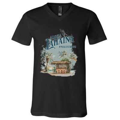 Maui Strong Lahaina Support Lahaina Hawaii V-Neck T-Shirt