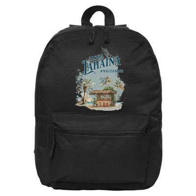 Maui Strong Lahaina Support Lahaina Hawaii 16 in Basic Backpack