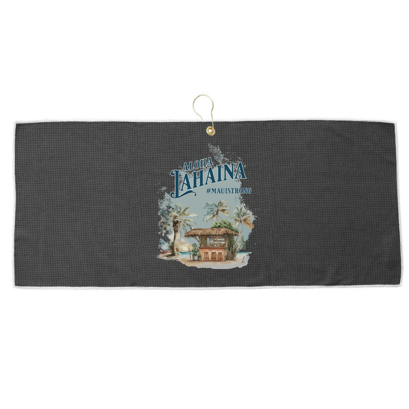 Maui Strong Lahaina Support Lahaina Hawaii Large Microfiber Waffle Golf Towel