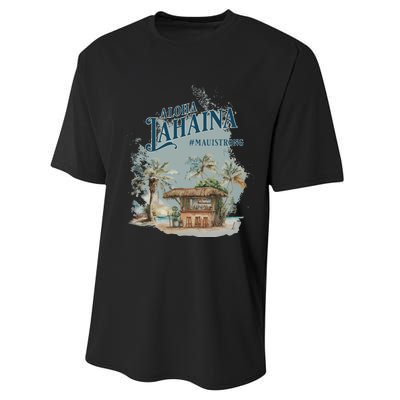 Maui Strong Lahaina Support Lahaina Hawaii Performance Sprint T-Shirt